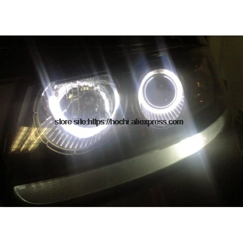 HochiTech для hyundai Santa Fe santafe ультра яркий SMD белый светодиодный ангельские глазки 2600LM 12 В halo Кольцо Комплект дневной ходовой светильник DRL