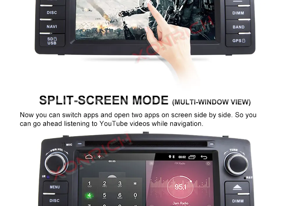 Discount Xonrich DSP 2 din Android 9.0 4G 64G car dvd player For Toyota Corolla E120 BYD F3 multimedia player stereo GPS radio navigation 17