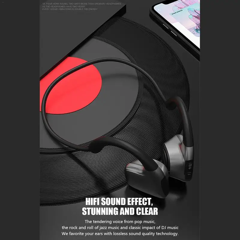 S.Wear R9 Bluetooth гарнитура с костной проводимостью, портативные спортивные наушники Hi-Fi с шумоподавлением, стерео 3D Bluetooth наушники с микрофоном