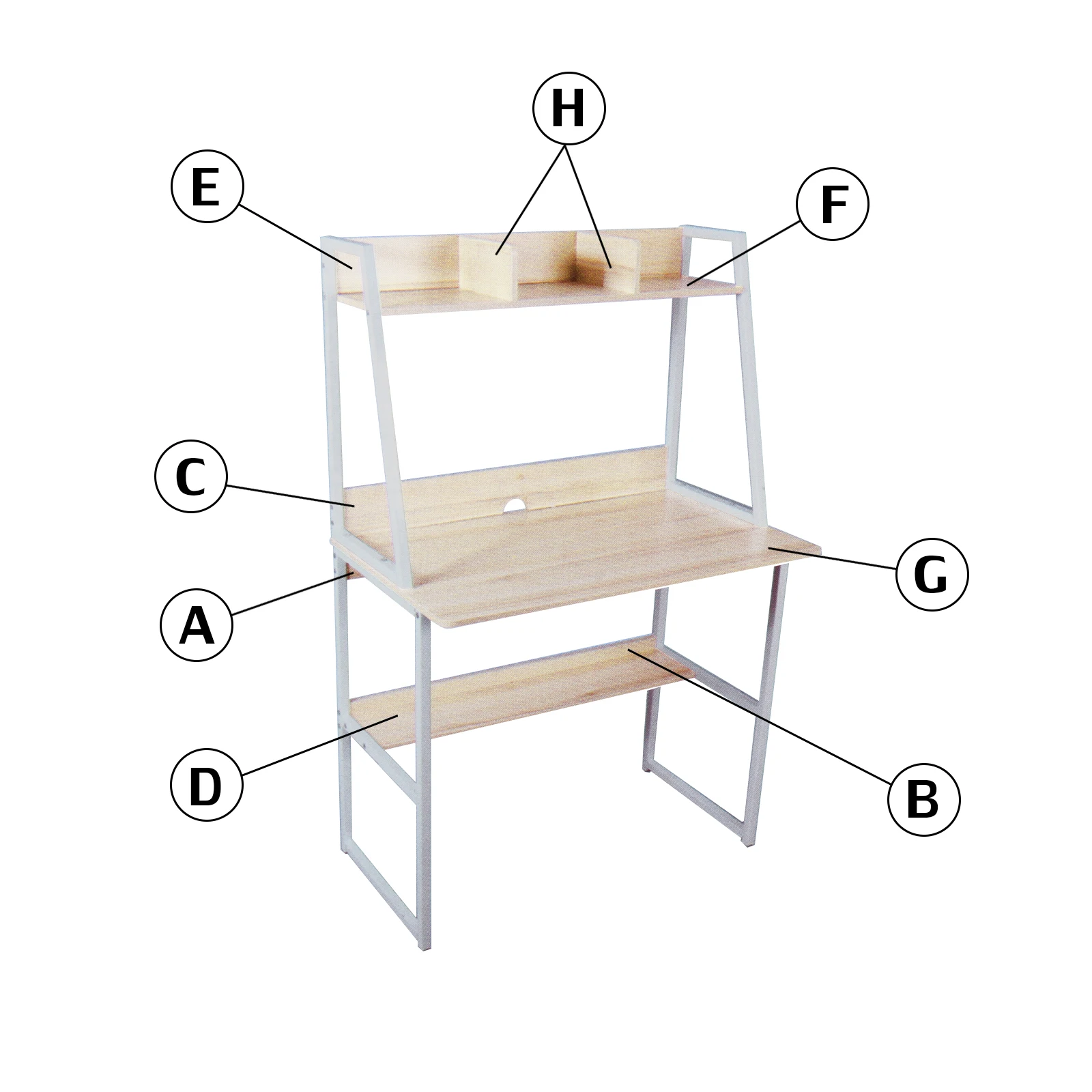  Multi-Function Computer Desk Furniture China Home School Office Table Gaming Table With Shelf For B