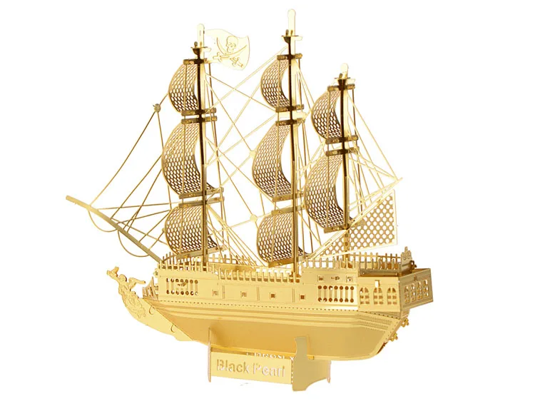 Металл 3D без клея латунь DIY сборочная модель пираты из черного жемчуга