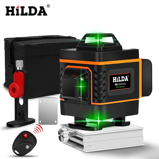 HILDA 3D/4D Laser Level Level Self-Leveling 360 Horizontal And Vertical Cross Super Powerful Green Laser Level 1