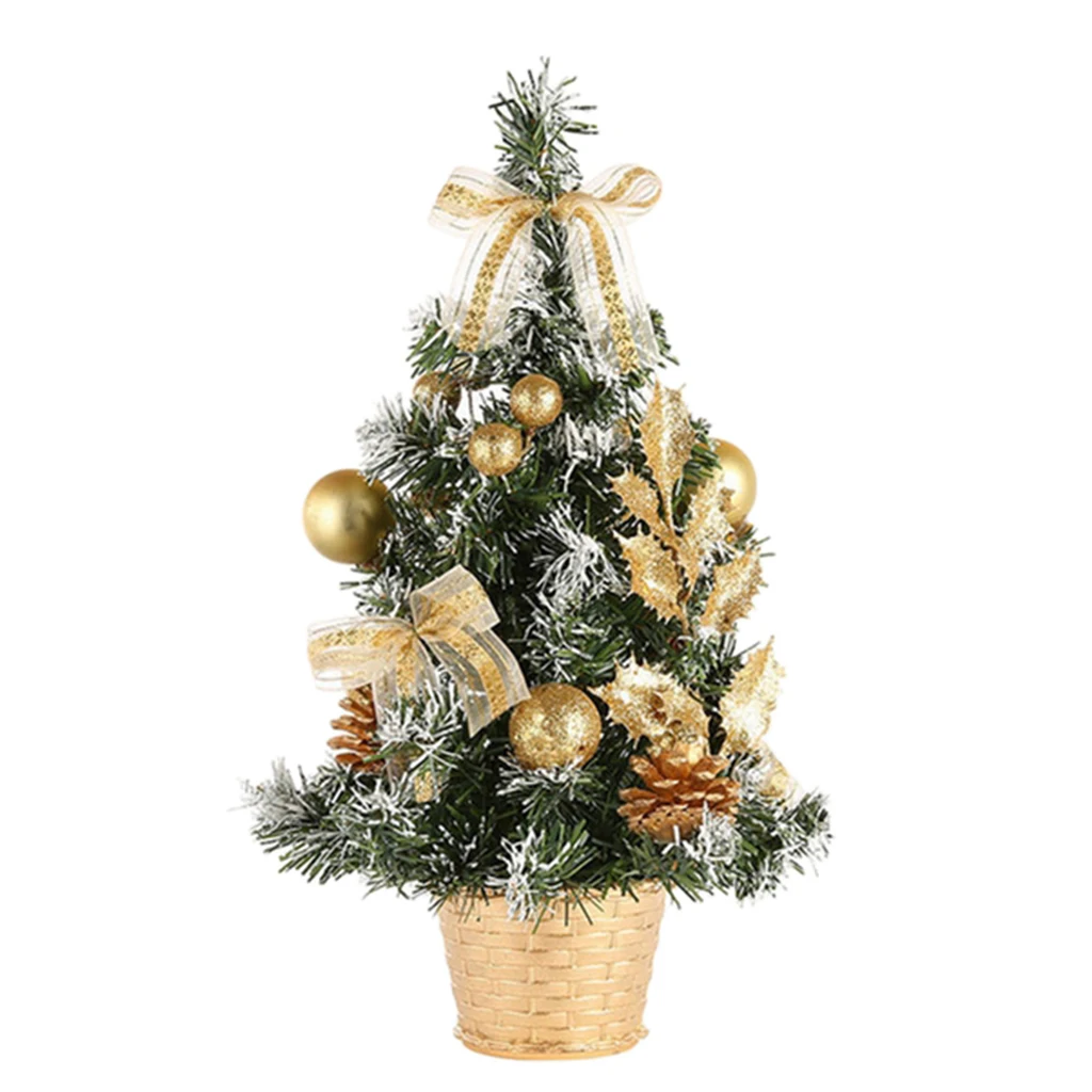 Artificial Christmas Tree with Ornaments Xmas Office Tabletop for Friends Coworkers Gifts | Дом и сад