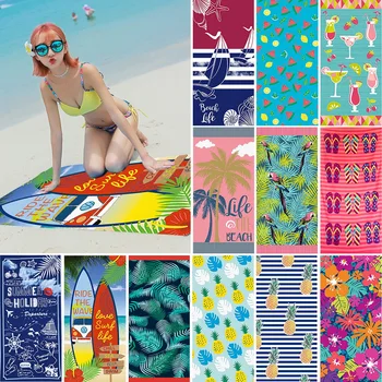 

70x150cm Rectangle Beach Mat Printing Beach Towel Microfiber Rectangle Bath Towel Adult Beach Mat