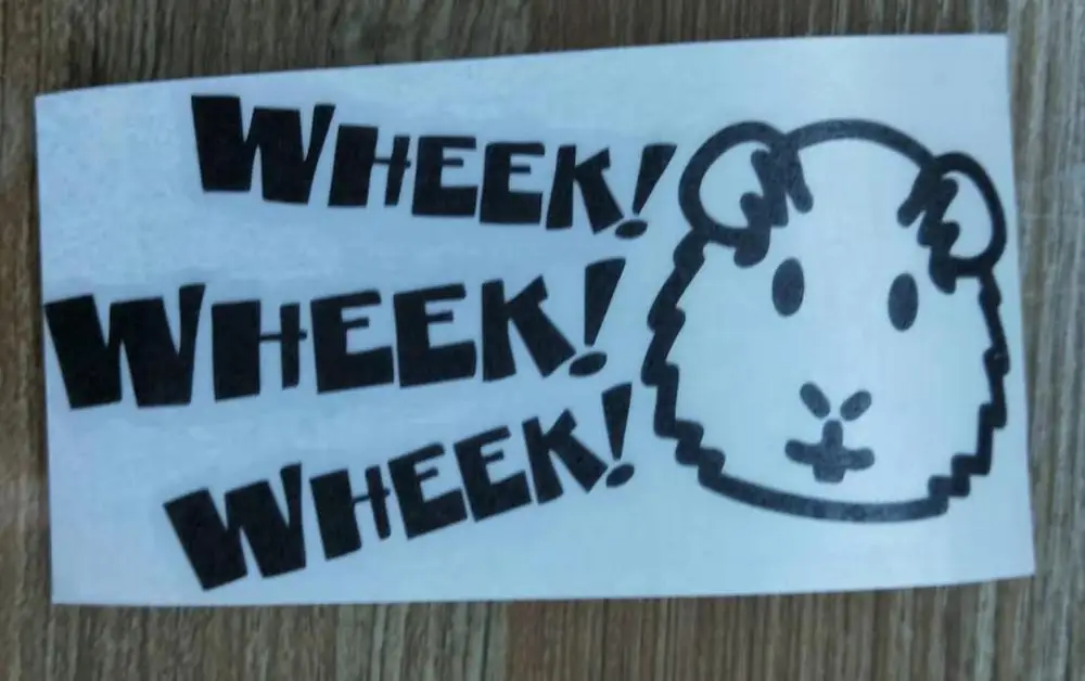 13*6,5 см наклейка с морской Свинкой Cavy Wheek Piggies Наклейка на окно, бампер, Декор автомобиля, виниловые наклейки