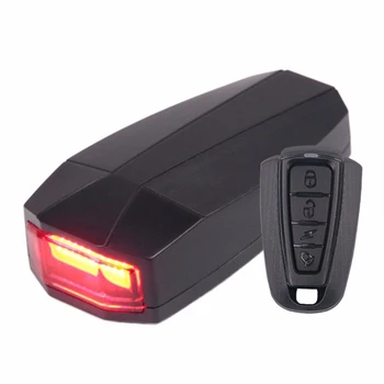 

4 In 1 Remote Control Rear Wireless Anti-theft Bicycle Lock Alarm Warning Light Security