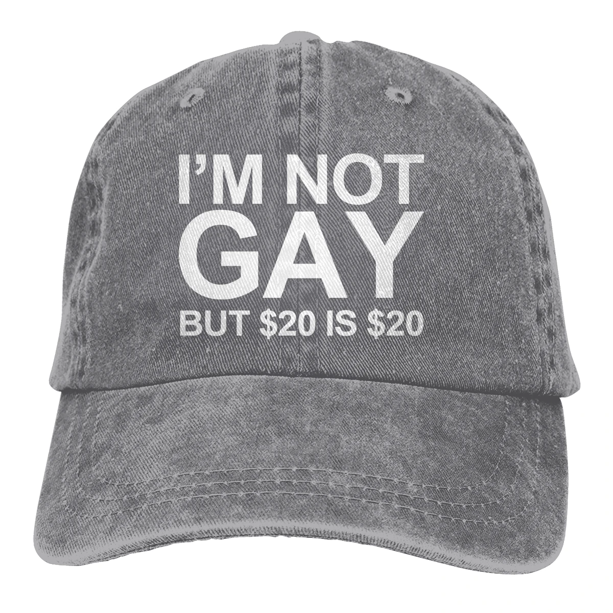 I'm Not Gay Casquette темно-синяя мужская и женская джинсовая бейсболка с ремешком на спине Регулируемая Кепка для папы и гольфа