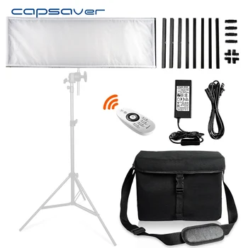 

capsaver FL1x3 Flexible LED Video Light 30*90cm Rollable Cloth Panel Lamp Studio Remote Control Photography Lighting for Youtube
