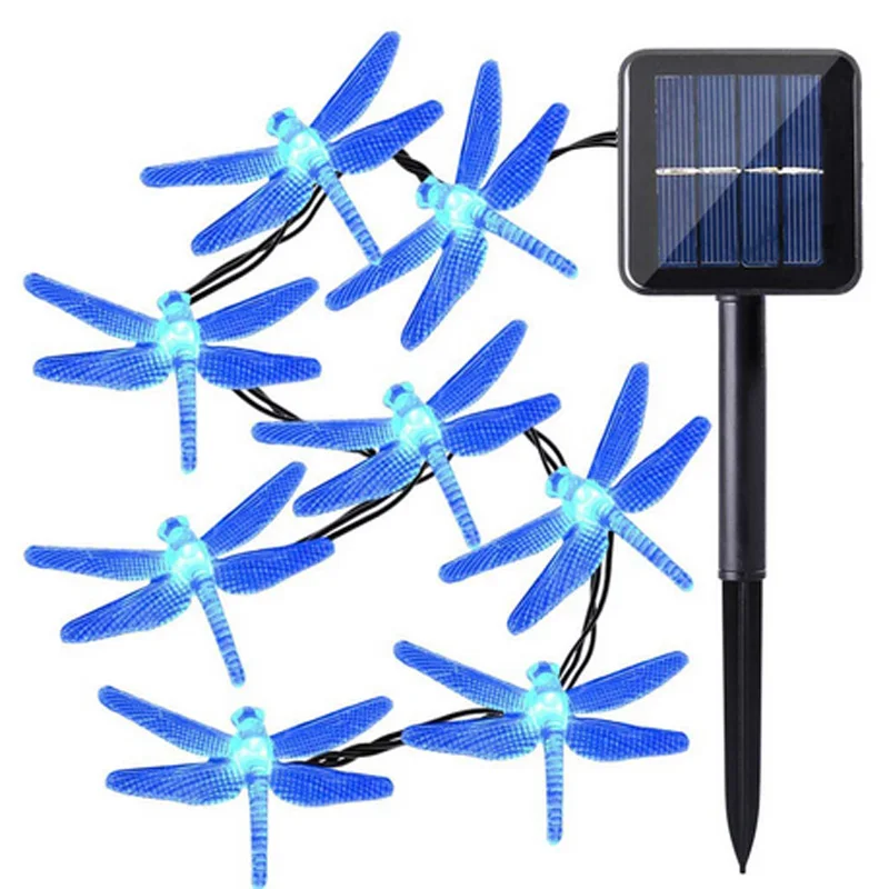 

Solar light string garden lawn light string Dragonfly Styling decoration Shape Patio Dream Decor Energy Saving Lighting strin