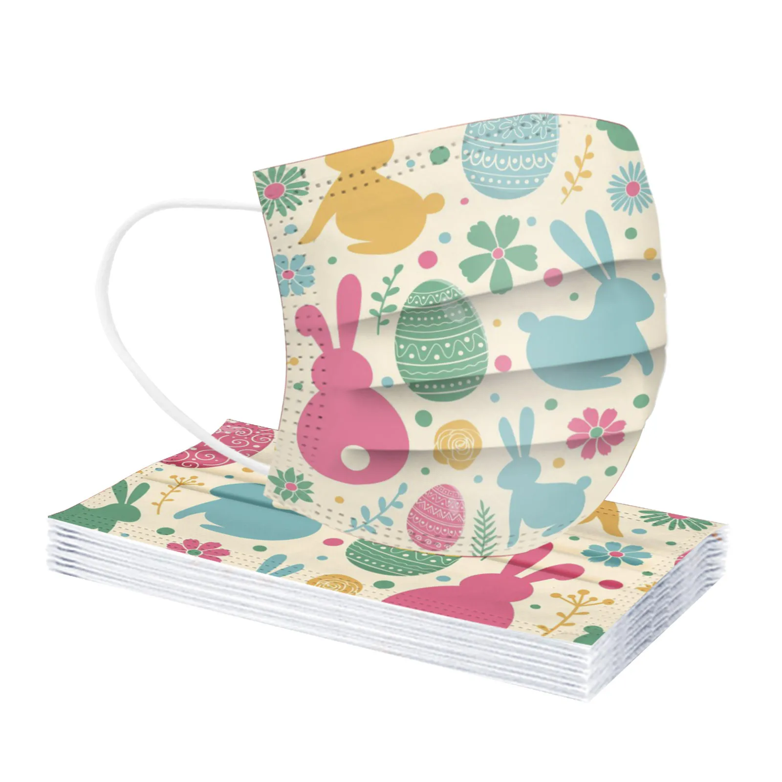 

Washable Adult Health Face Mask Tie-dye Gradient Printed Breathable Three-Layer Dust-Proof Disposable Mask Face mask for women