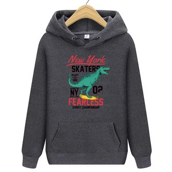 

2020 new Autumn Casual men hoodies Sweatshirts Long sleeved fashion hoody Dinosaur Printed Anime Cartoon hip hop Streetwear