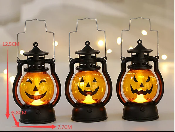 Pumpkin Skull LED Pony Lantern Halloween Decoration Prop Creative Holiday Bar Party Light Oil Lamp | Дом и сад