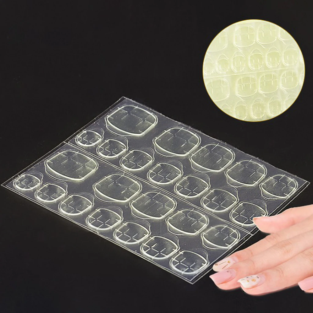 240x Waterproof Fake False Nails Extension Tapes Sticky French Tip Adhesive Glue