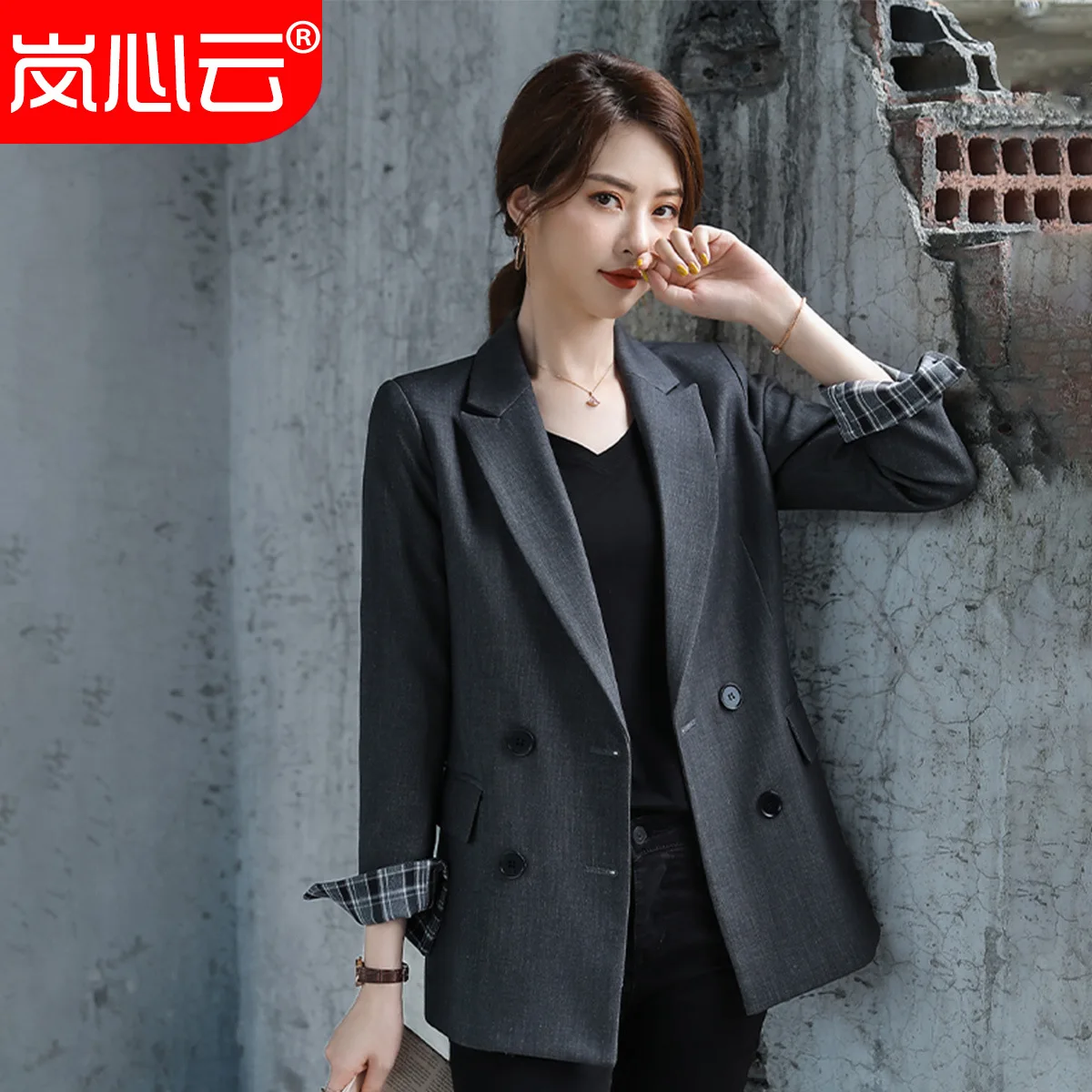 

Casual Elegant Small Suit Autumn New Style Solid Color Tops Korean-style Wear Suit Long Sleeve WOMEN'S Coat Versatile