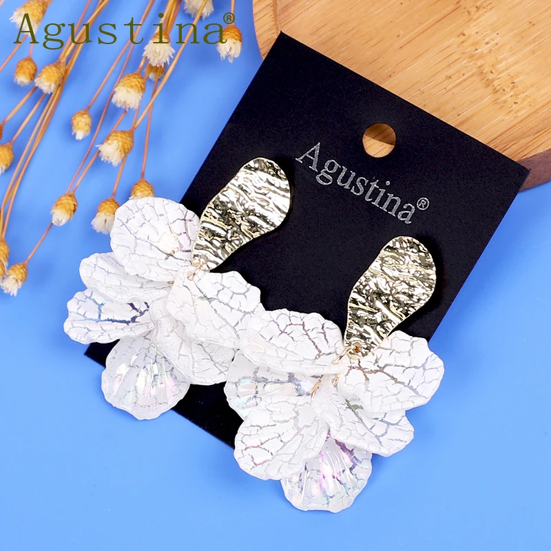

Women Flower Earrings Dangle Fashion Earrings Jewelry Girls White Small Earrings Punk Drop Earring Minimalist Earings pendientes