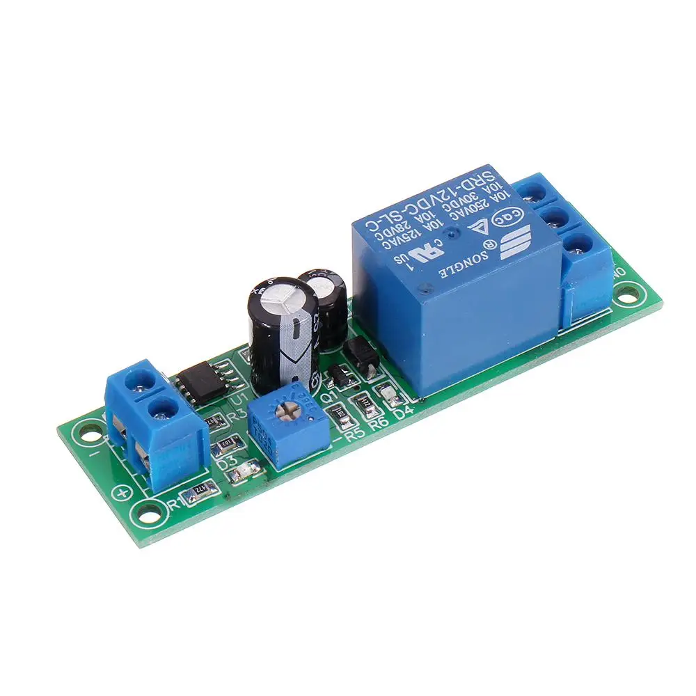 

LEORY DC 12V Delay Relay Module 0-200S Adjustable Delayed Closure Timer Delay 10A NE555