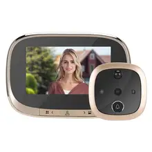 Sonnette numérique à écran LCD couleur de 4.3 pouces, sonnette électronique à 120 degrés, caméra de porte, Vision nocturne PIR, pour l'extérieur, sans wifi