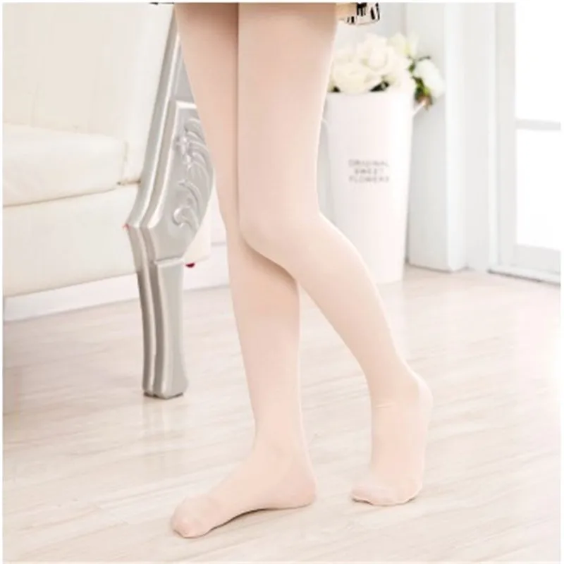 Children Ballet Dance Tights Dance Socks 80D High Elastic Velvet Ballet Dance Performance Practise Evening Dance Pants Socks