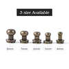 WUTA 20pcs/pack Solid Brass Round Head Screw Studs Brass Button Nail Rivet Chicago Leather Craft Accessories ► Photo 3/6