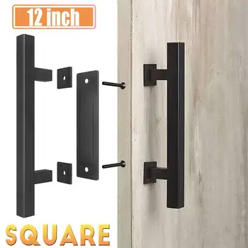 

Sliding Barn Easy Install Flush Pull Furniture Shed Gate Replacement Garage Carbon Steel Durable Door Handle Double Side Rustic