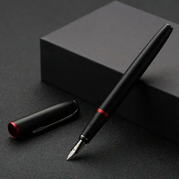 

Picasso Pimio Black Metal Fountain Pen Titanium Black M/Bent Nib 0.6/1.0mm Matte Barrel Gift Box Excellent Business Office Set