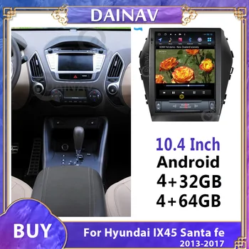 شراء12.1 بوصة جهاز GPS أندرويد للسيارة والملاحة مشغل أسطوانات للسيارة لاعب ل هيونداي IX45 سانتا Fe 2013 2014 2015 2016 2017 سيارة الصوت راديو ستيريو