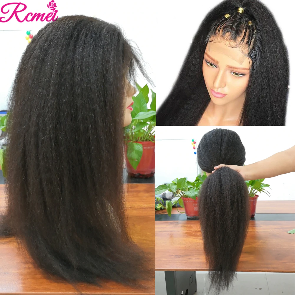 Кудрявые прямые 360 Синтетические волосы на кружеве al парик бразильский Синтетические волосы на кружеве человеческих волос парики для