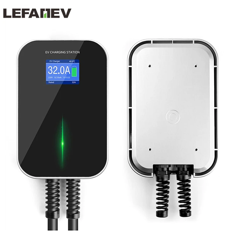 32A 1 фаза EVSE Wallbox EV зарядное устройство электромобиль зарядная станция с кабелем