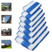 Белый и синий открытый многоразмерный садовый солнцезащитный козырек от Солнца Парус ткань Прямоугольник квадратный сад патио тент навес тент