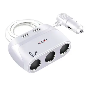 

Car Cigarette Lighter Splitter Adapter Dual USB Charger for Cellphone Tablet GPS 03KB