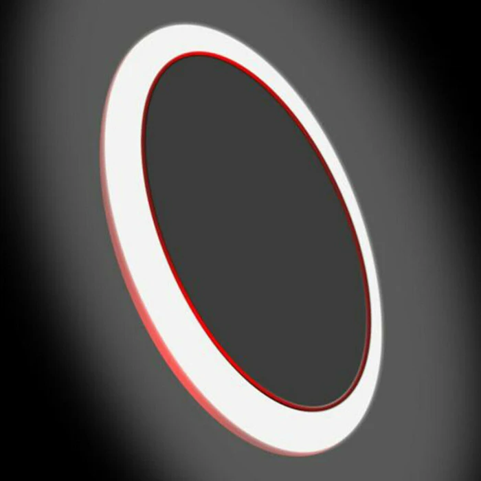 Mini Portable Round Makeup Mirror USB Charging LED Sensing Lighting Tool EK-New