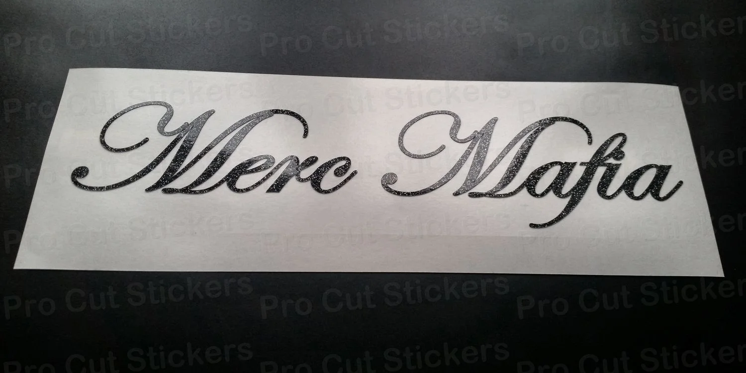 

For Merc Mafia Glitter Vinyl Die Cut Mercedes Car Custom Window Bumper Sticker Decal