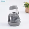 Dishwashing Brush Liquid Soap Dispenser Pan Pot Cleaning Brush Oil Remover Long Handle Sponge Dispenser Kitchen Cleaning Tools ► Photo 1/6