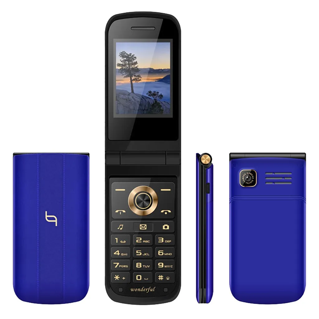 B Смартфон оптом разблокированный GSM сотовый телефон старый телефон английская клавиатура две sim-карты для семьи лучший подарок Лучший подарок - Цвет: B