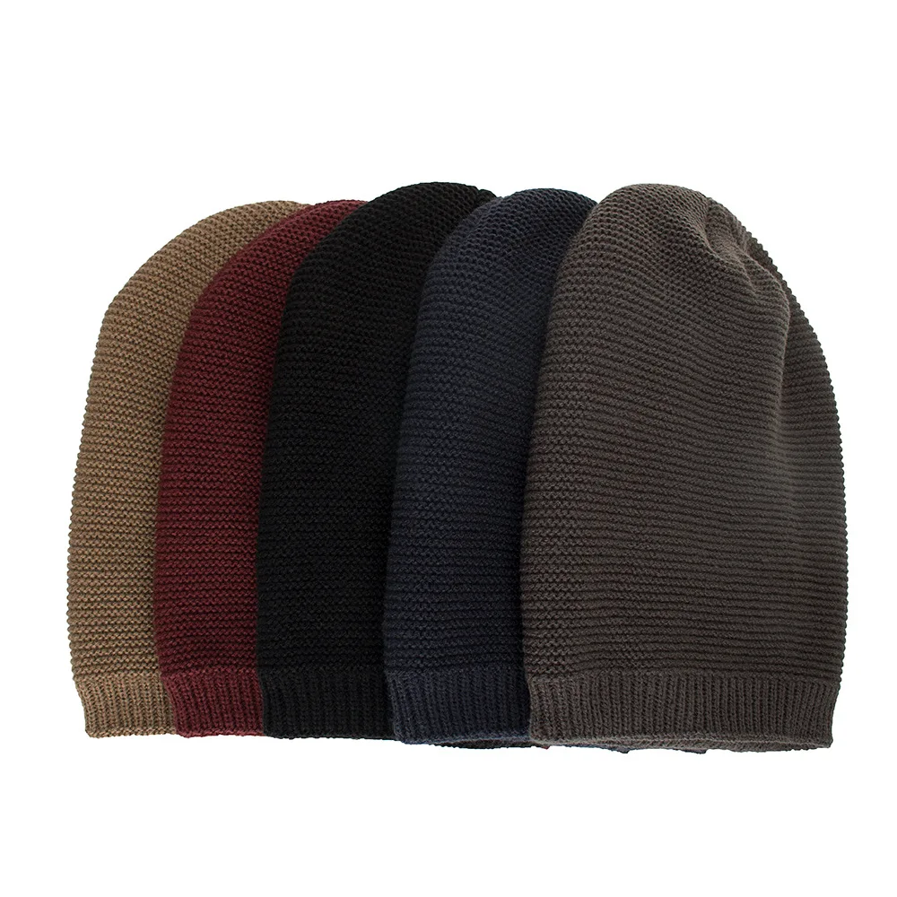 Однотонная зимняя теплая вязаная шапка Skullies Beanies, шерстяной чулок, шапка для мужчин и женщин, шапки Gorros, Мужская бархатная шапка