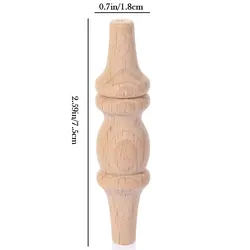 Vintage European - Style Solid Wood Carved Furniture Legs - Decorative Home Accents (Style 4)
