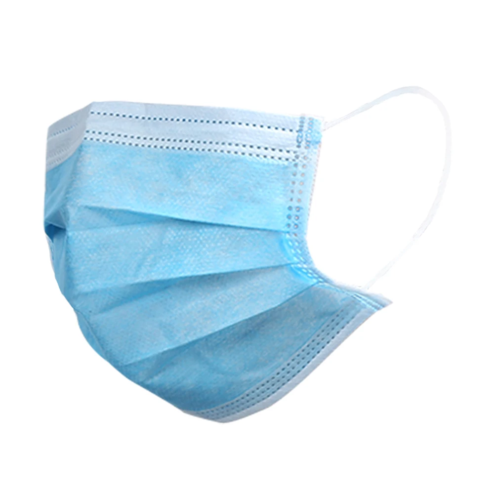 

50pcs Disposable Mask 3 Layers Breathable Non-woven Earloop Face Mouth Cover Dust Pollen Allergies Filter Protective Mask 50 Pcs