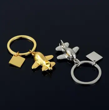 

10pcs/lot Free Shipping Zinc Alloy Bag Pendant Waist Hanging Aircraft Airplane Model Key Ring Key Chain Gift Car Accessories