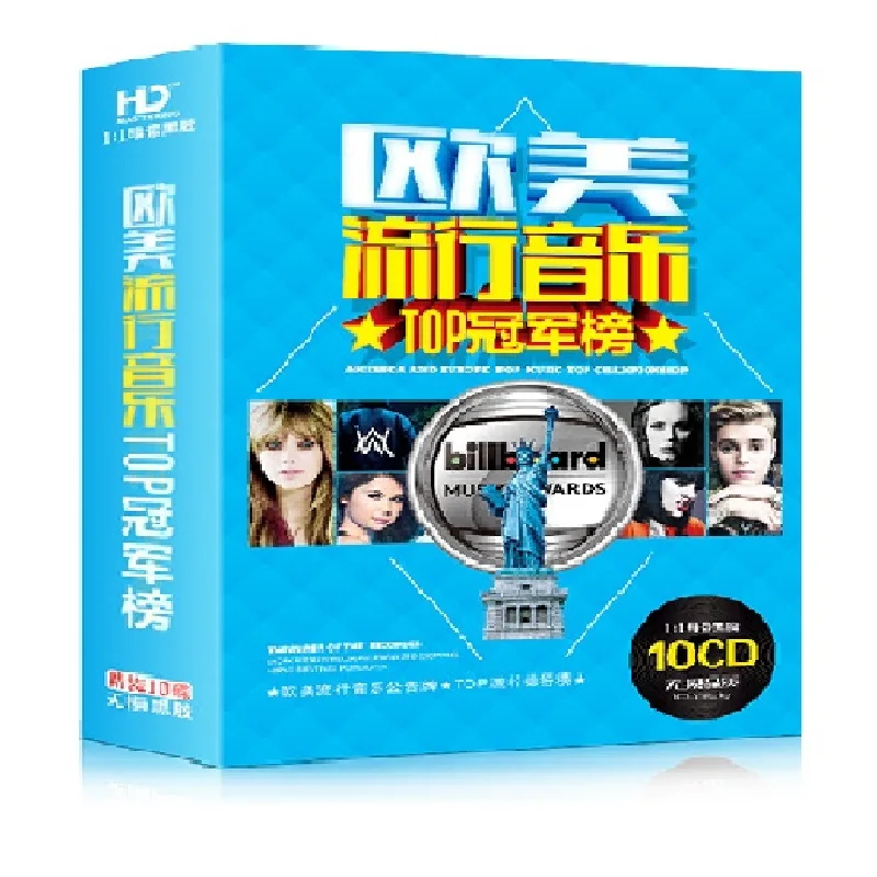 

Pop Music 10 CD Disc Box Set Europe America 2020 2021 Top Pop Music 150 Song Album Collection Language English