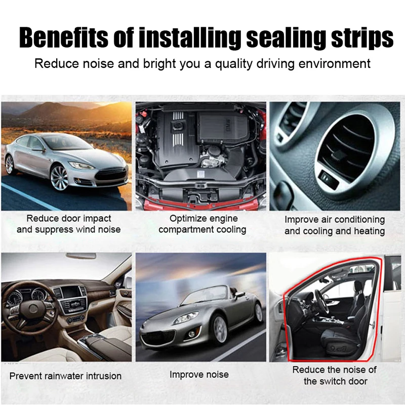 Automotive Door Seal Edge Trim Noise Insulation Strip