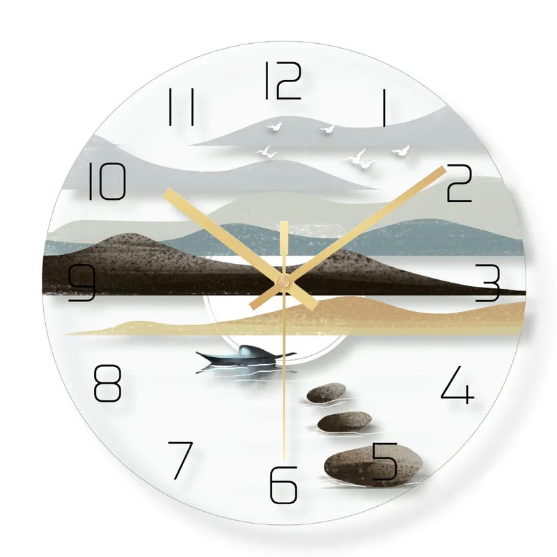 Nordic Silent Wall Clock Modern Design Creative Side Modern Unique Wall Clocks Watch Kids Reloj Cocina Home Decoration YY60WC - Color: style25