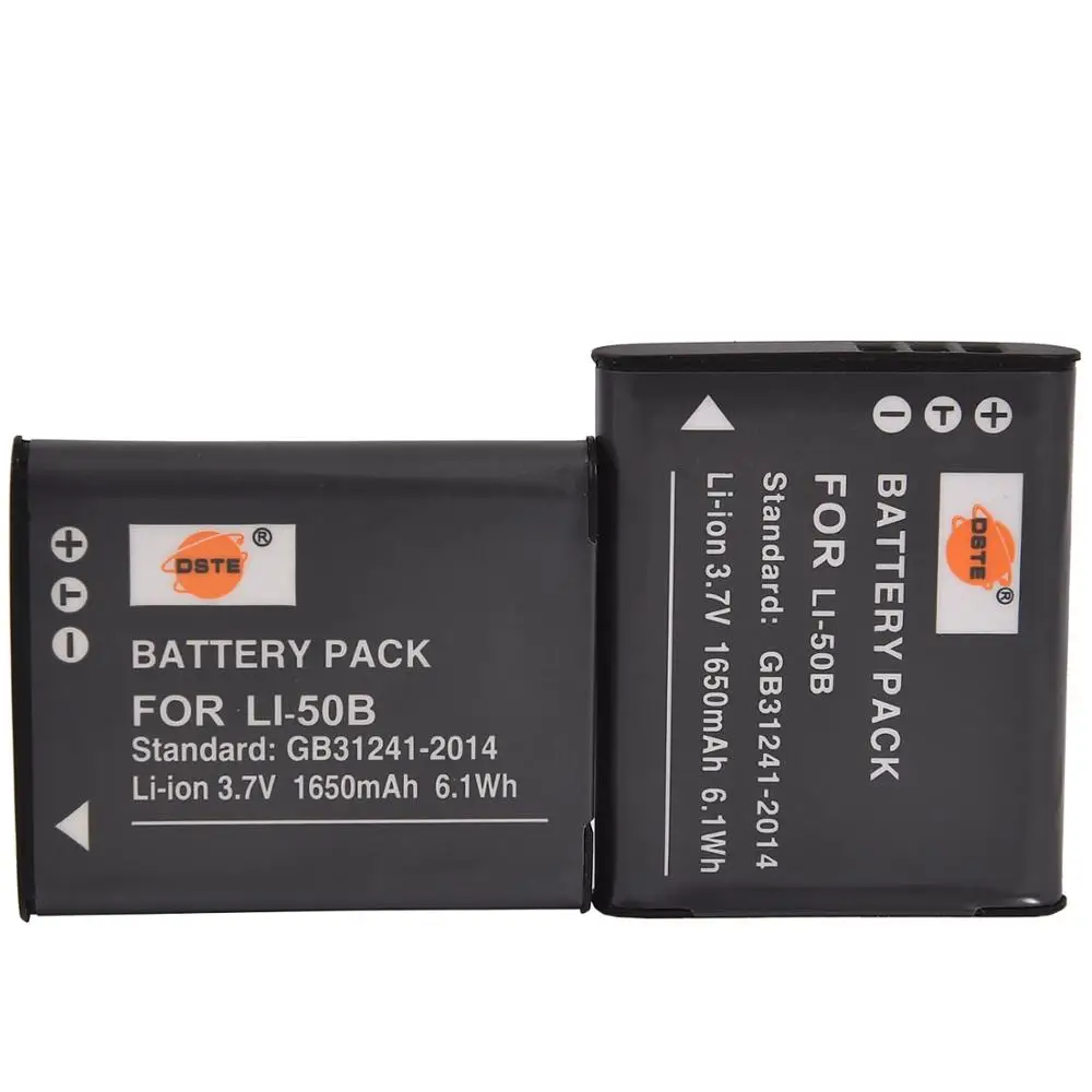 DSTE 2 шт. Встроенная батарея для Olympus u Hard 6000 6010 6020 8000 8010 mju Touch 9010 Φ|for olympus|li-50b batterybattery