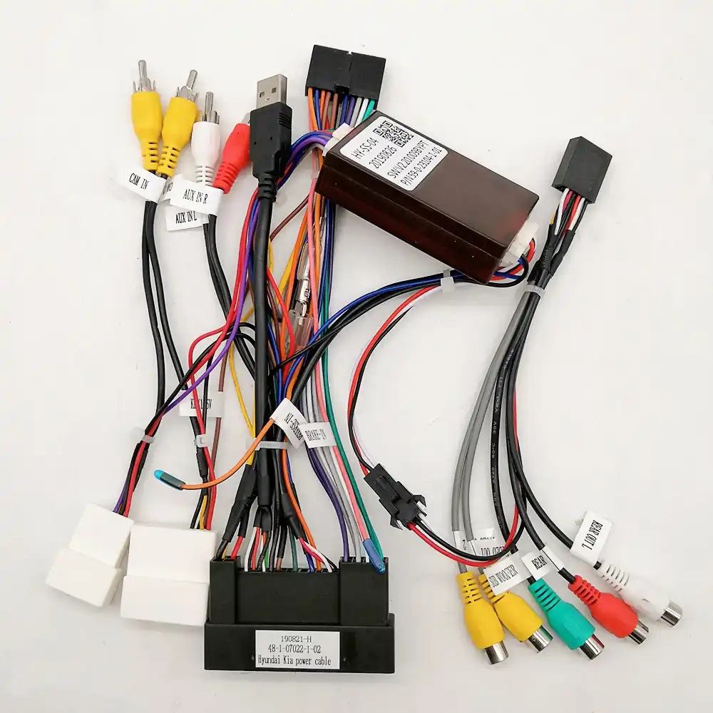Klyde Power Harness with Canbus Decoder Box For KIA Hyundai Car Radio