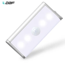 [DBF] 4 Светодиодный s перезаряжаемый PIR датчик движения светодиодный ночной Светильник для прихожей тропинки лестницы Магнитный настенный светильник ing светодиодный светильник с датчиком