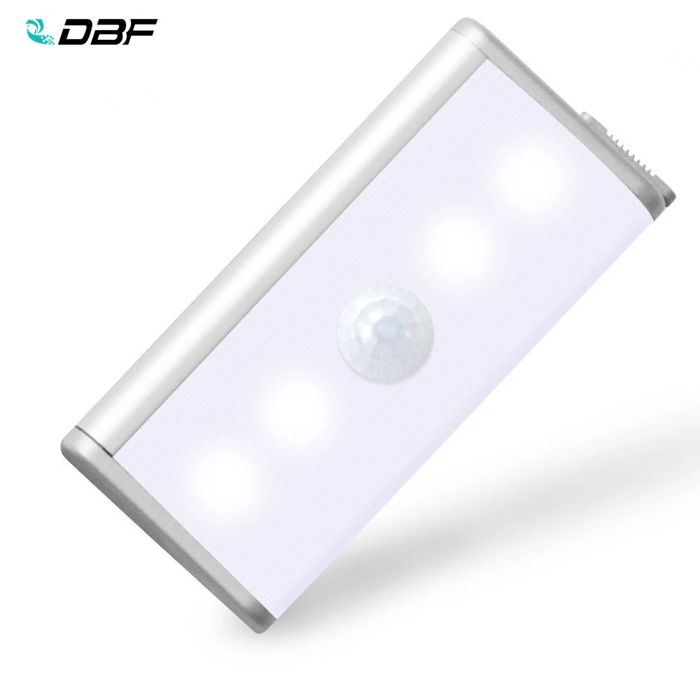 

[DBF]4leds Rechargeable PIR Motion Sensor LED Night Light For Hallway Pathway Staircase Magnetic Wall Lighting led sensor light