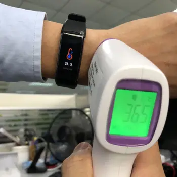 

Body Temperature Monitoring Waterproof Watch Exercise Heart Rate Smart Bracelet X3UA