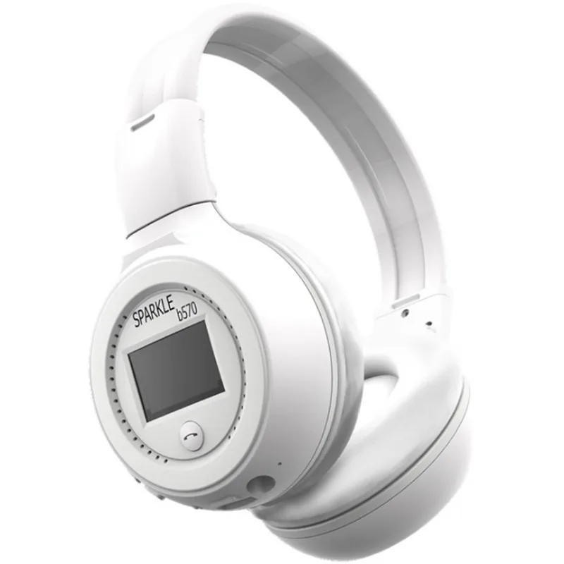 Белый Zealot B570 Hi-Fi стерео бас bluetooth наушники беспроводные наушники Музыкальная гарнитура FM и поддержка SD карта с головка микрофона - Цвет: Белый