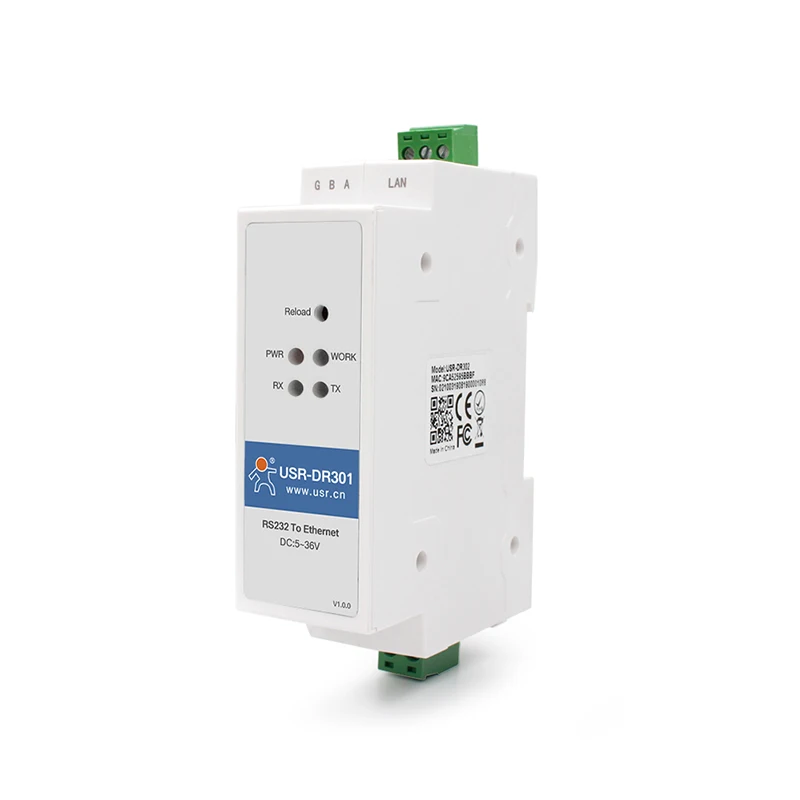 Din рейка RS232 последовательный порт к Ethernet конвертер серверное устройство USR DR301