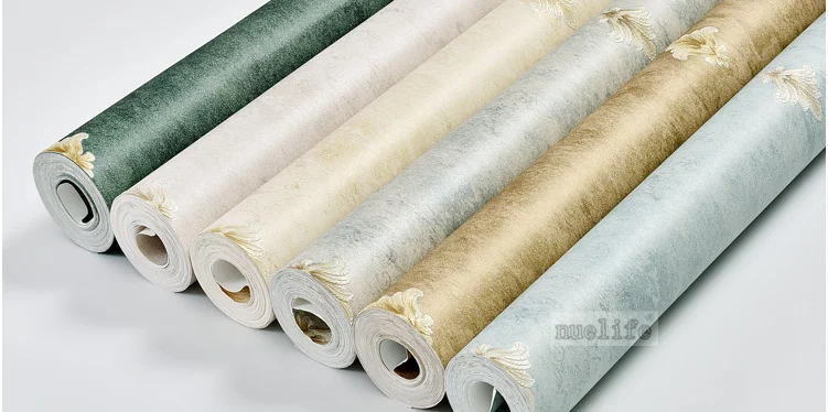 Винтажный пестрый американский стиль нетканые обои 3D greenembossed Простой Европейский спальня гостиная ТВ фон обои