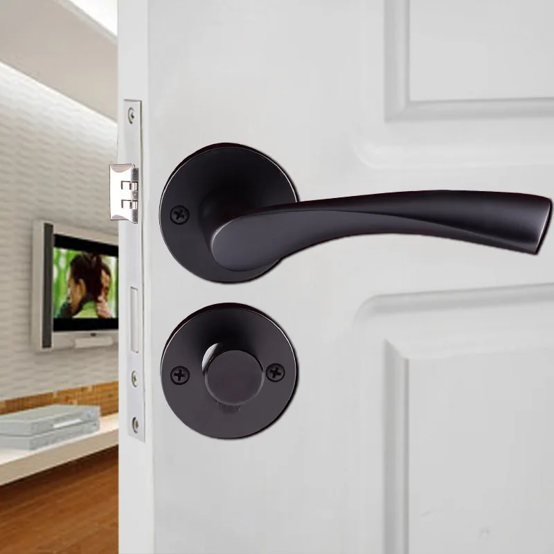 

European-Style Alumimum Mute Door Lock Simple Doorknob Protector Two-Piece Bearing Door Lock Mechanical Door Lock Lock